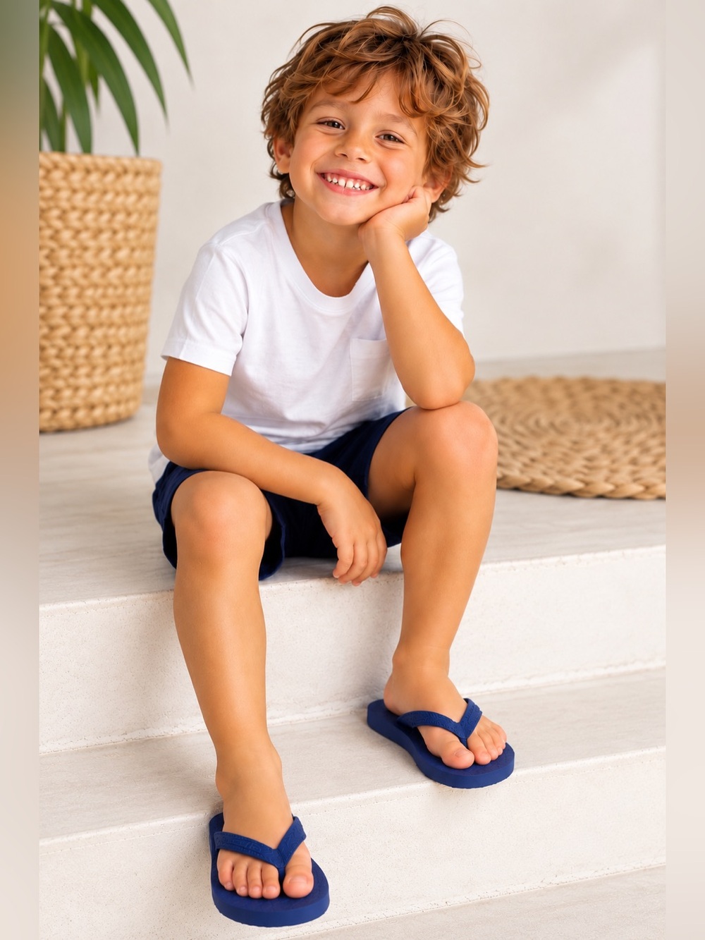 Havaianas Kids Navy Blue Flip Flops EU 27/28 US 11/12C NWT